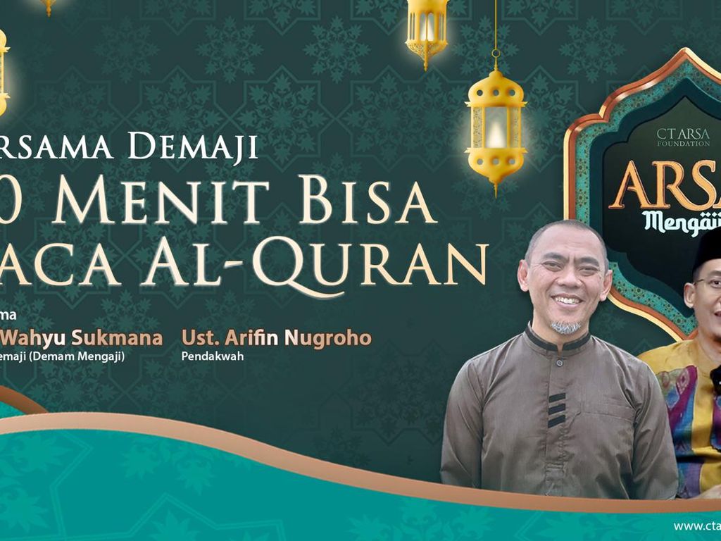 Entaskan Buta Huruf Hijaiyah, CT ARSA & DEMAJI Gelar Program Arsa Mengaji Entaskan Buta Huruf Hijaiyah, CT ARSA & DEMAJI Gelar Program Arsa Mengaji