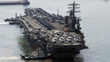 Viral Kapal Induk AS USS Nimitz Melintasi Perairan RI, Ini Kata TNI