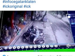 Terekam CCTV, Maling Santuy Gasak HP di Dashboard Motor Ceper Klaten