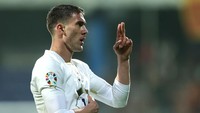 Serbia - Dusan Vlahovic. Striker 24 tahun dengan 26 caps ini merupakan andalan lini depan klub raksasa Italia Juventus. Foto: Getty Images/Srdjan Stevanovic