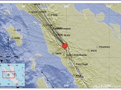 Gempa M 4,2 Guncang Pasaman Barat Sumbar