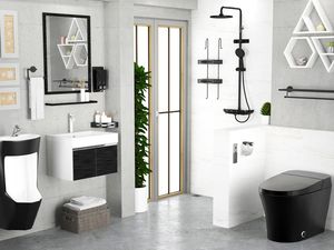 Ide Sulap Kamar Mandi Ciamik Pakai Material Serba Hitam