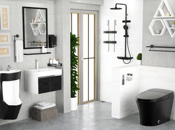 Ide Sulap Kamar Mandi Ciamik Pakai Material Serba Hitam