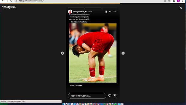 Hokky Caraka's Instagram screenshot after FIFA officially canceled the 2023 U-20 World Cup in Indonesia.