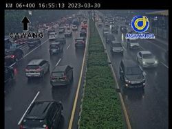 Titik-titik Macet di Tol Saat Jakarta Diguyur Hujan di Jam Pulang Kerja