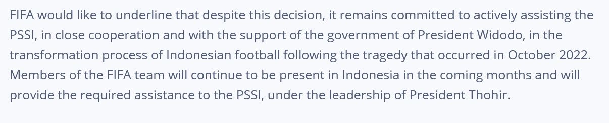 Pernyataan FIFA