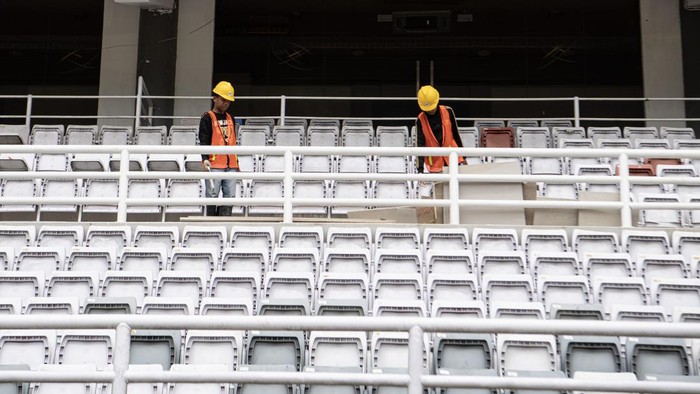 Suasana stadion Gelora Sriwijaya Jakabaring (GSJ) yang diperuntukkan untuk venue Piala Dunia U-20 2023 di Jakabaring Sport City (JSC), Palembang, Sumatera Selatan, Kamis (30/3/2023). FIFA resmi mencabut status Indonesia sebagai tuan rumah Piala Dunia U-20 2023 mendatang. ANTARA FOTO/Nova Wahyudi/nym.