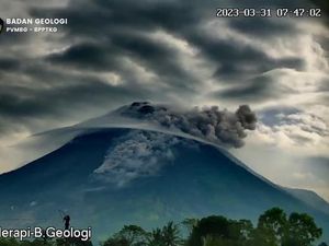 Gunung Merapi Muntahkan Awan Panas Sejauh 1,1 Km ke Kali Bebeng