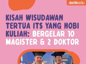 Infografis: Kisah Wisudawan Tertua ITS Bergelar 10 Master & 2 Doktor