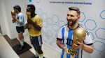 Penampakan Patung Lilin Messi, Sejajar dengan Maradona dan Pele