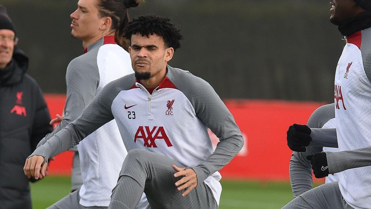 Luis Diaz mungkin baru bisa main lawan Arsenal (Liverpool FC via Getty Images/John Powell)