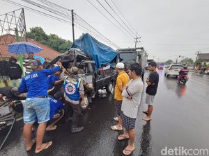 Kecelakaan Beruntun di Arteri Jombang Libatkan Dua Bus, Truk dan Pikap