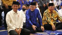 Lihat Lagi Momen Jokowi Lesehan Bareng Ketum Parpol di Markas PAN