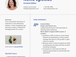 Contoh CV Bahasa Inggris Sesuai Bidang yang Dilamar