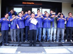 Elite Demokrat Jatim Datangi PTUN Surabaya Desak MA Tolak PK Moeldoko