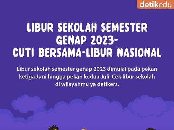 Infografis: Jadwal Libur Sekolah Semester Genap 2023-Cuti Bersama-Libur Nasional