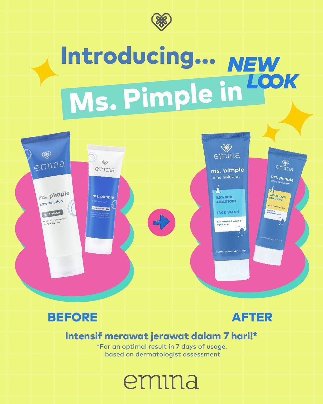 Ms. Pimple Acne Solution Face Wash dan Ms. Pimple Acne Solution Moisturizing Gel hadir dalam kemasan baru