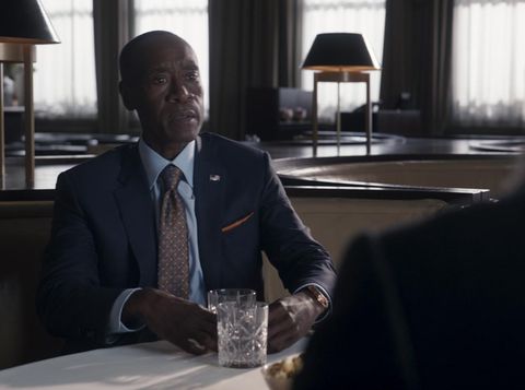 Serial Secret Invasion Don Cheadle as James 'Rhodey' Rhodes in Marvel Studios' Secret Invasion, exclusively on Disney+. Photo courtesy of Marvel Studios. © 2022 MARVEL.