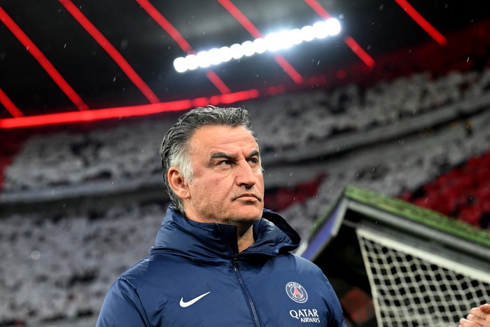 Soccer Football - Champions League - Round of 16 - Second Leg - Bayern Munich v Paris St Germain - Allianz Arena, Munich, Germany - March 8, 2023  Paris St Germain coach Christophe Galtier before the match REUTERS/Angelika Warmuth