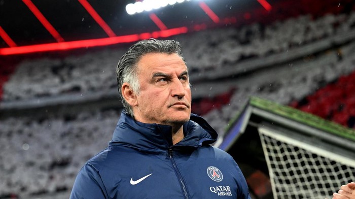 Soccer Football - Champions League - Round of 16 - Second Leg - Bayern Munich v Paris St Germain - Allianz Arena, Munich, Germany - March 8, 2023  Paris St Germain coach Christophe Galtier before the match REUTERS/Angelika Warmuth