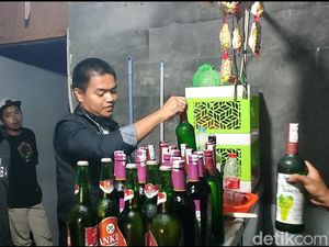 Polisi Sidak Tempat Hiburan Malam di Bogor, Sejumlah Botol Miras Disita