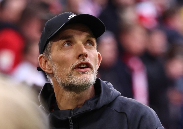 Soccer Football - Bundesliga - Bayern Munich v Borussia Dortmund - Allianz Arena, Munich, Germany - April 1, 2023 Bayern Munich coach Thomas Tuchel before the match REUTERS/Lukas Barth DFL REGULATIONS PROHIBIT ANY USE OF PHOTOGRAPHS AS IMAGE SEQUENCES AND/OR QUASI-VIDEO.