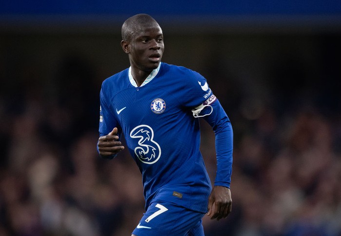 LONDON, ENGLAND - APRIL 01:    Ngolo Kante of Chelsea during the Premier League match between Chelsea FC and Aston Villa at Stamford Bridge on April 01, 2023 in London, England. (Photo by Visionhaus/Getty Images)