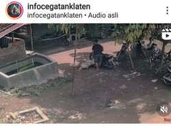 Aksi Pencuri Santuy Gondol Motor Petani di Klaten Terekam CCTV