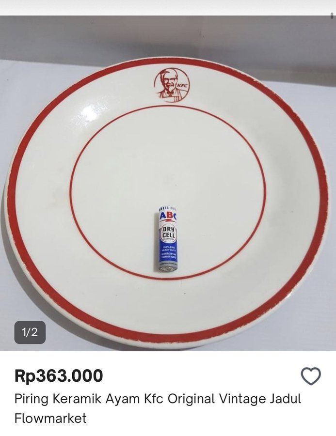 Piring KFC Indonesia Sering Dibawa Pulang Pembeli, Kini Banyak yang Dijual Online