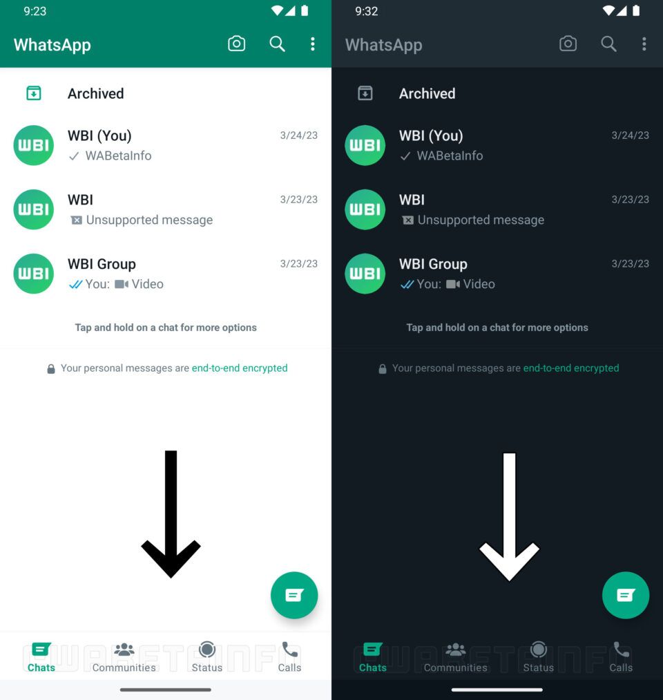El nuevo look de WhatsApp en Android