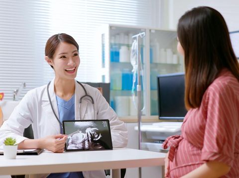 Ultrasound to determine amniotic fluid and placenta during pregnancy