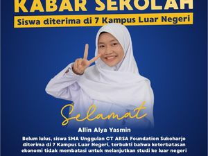 Allin, Siswa SMA Unggulan CT Arsa Foundation Diterima di 7 Kampus LN Allin, Siswa SMA Unggulan CT Arsa Foundation Diterima di 7 Kampus LN