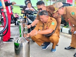 Disperindag Tabanan Sidak 6 SPBU di Sepanjang Jalur Mudik