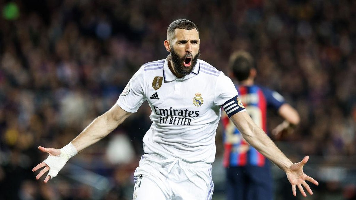 Karim Benzema puasa-puasa bikin dua kali hat-trick (NurPhoto via Getty Images/NurPhoto)