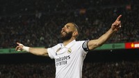 Karim Benzema – Real Madrid, 17 gol di seluruh kompetisi sejak pergantian tahun. Foto: REUTERS/ALBERT GEA
