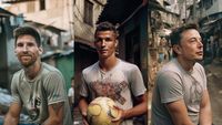 Potret Ronaldo, Messi hingga Elon Musk Bila Jadi Orang Kampung Miskin