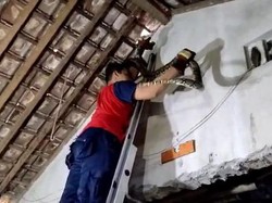 Hiii, Ular Sanca 2,3 Meter Sembunyi di Atap Rumah Warga di Krapyak Bantul