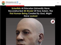 Viral Foto Rekonstruksi Nabi Adam AS, Faktanya?