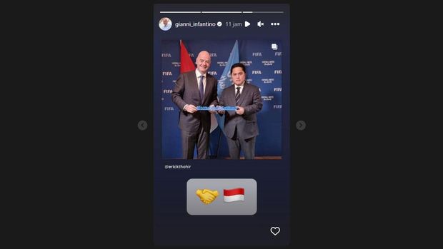 Gianni Infantino dan Erick Tohir