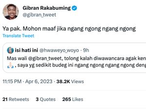 Suara Pelan Mas Wali Disentil Netizen, Gibran: Maaf Jika Ngang Ngong.. Suara Pelan Mas Wali Disentil Netizen, Gibran: Maaf Jika Ngang Ngong..