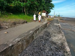 Pura Rambut Siwi Terancam Abrasi, Sandaran Mulai Jebol