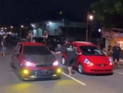 Balap Mobil Liar di Kota Mojokerto, 2 Pembalap Diamankan-Kendaraan Disita