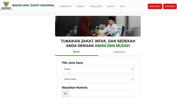 Membayar zakat fitrah melalui BAZNAS