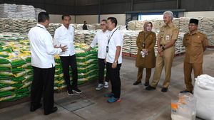 Potret Jokowi Bagikan Bansos Beras Bareng Ganjar