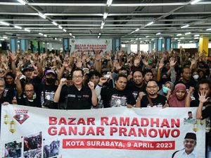 Sahabat Ganjar Gelar Deklarasi Sekaligus Bazar Ramadan di Surabaya