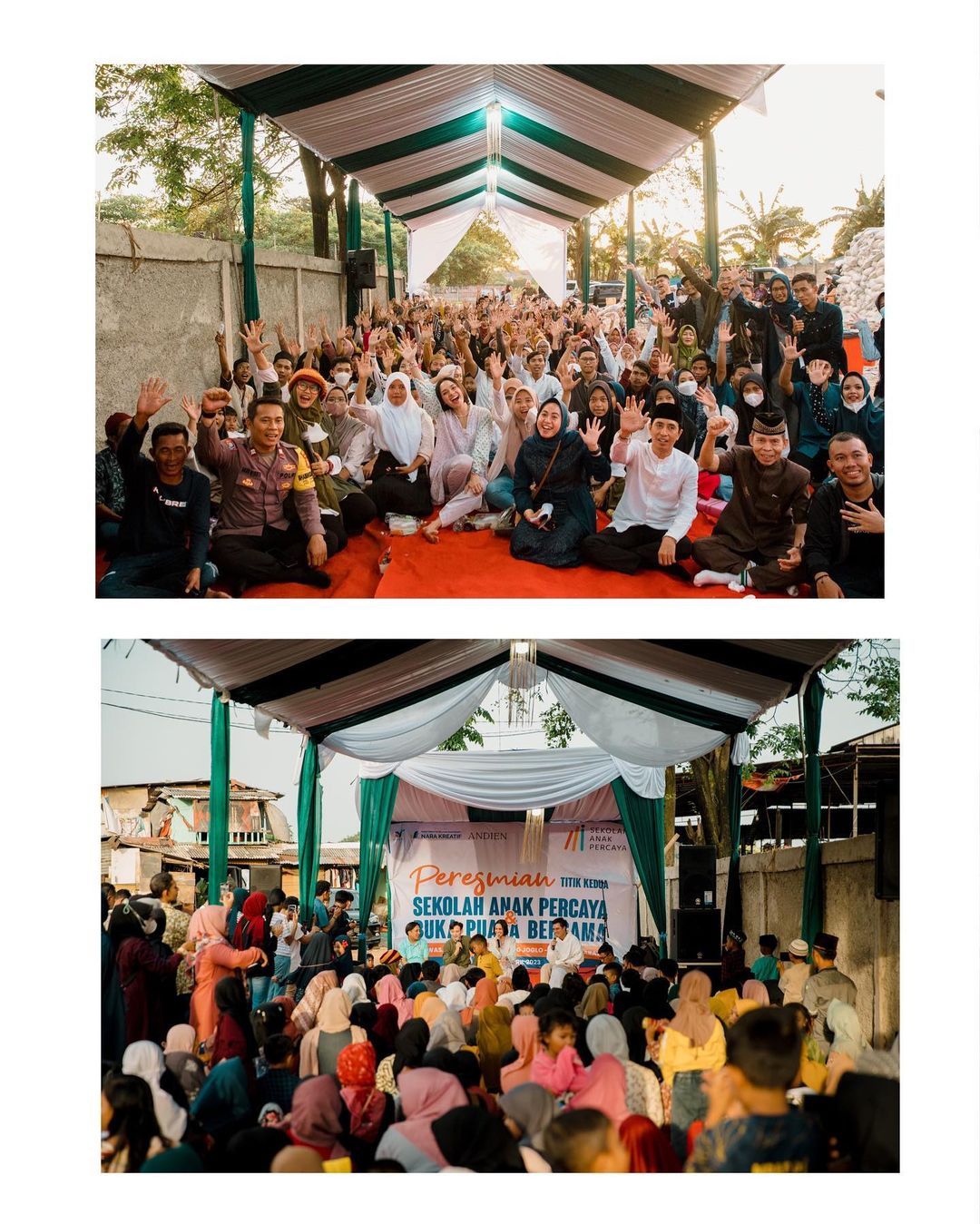 Andien kembali resmikan sekolah gratis di kampung pemulung