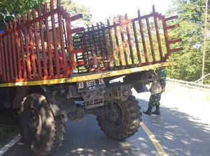 Mobil Wabup TTS yang Tabrak Tebing Diduga gegara Rem Blong
