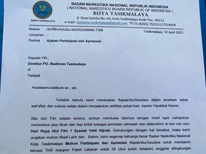 Kesalahan Kepala BNN Kota Tasikmalaya di Balik Surat Minta THR Kesalahan Kepala BNN Kota Tasikmalaya di Balik Surat Minta THR