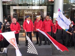 Menhub Lepas Tim Liputan Pantauan Arus Mudik Transmedia