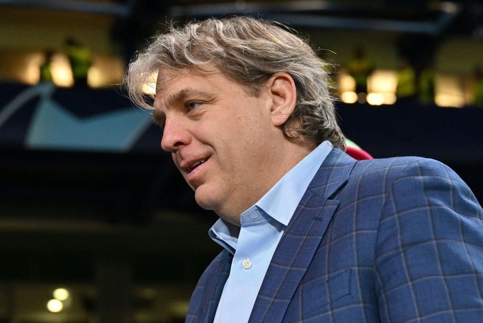 Todd Boehly Chelsea's US owner Todd Boehly reacts after the UEFA Champions League round of 16 second-leg football match between Chelsea and Borrusia Dortmund at Stamford Bridge in London on March 7, 2023. - Chelsea won the match 2-0. (Photo by Glyn KIRK / IKIMAGES / AFP) (Photo by GLYN KIRK/IKIMAGES/AFP via Getty Images)